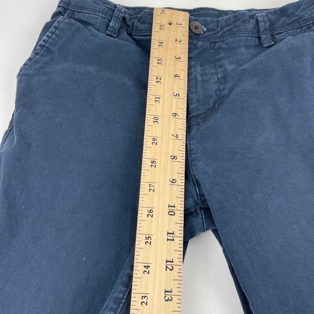 Aero Chino Pants Womens 28/30 Skinny Blue Flat Front - Picture 6 of 10